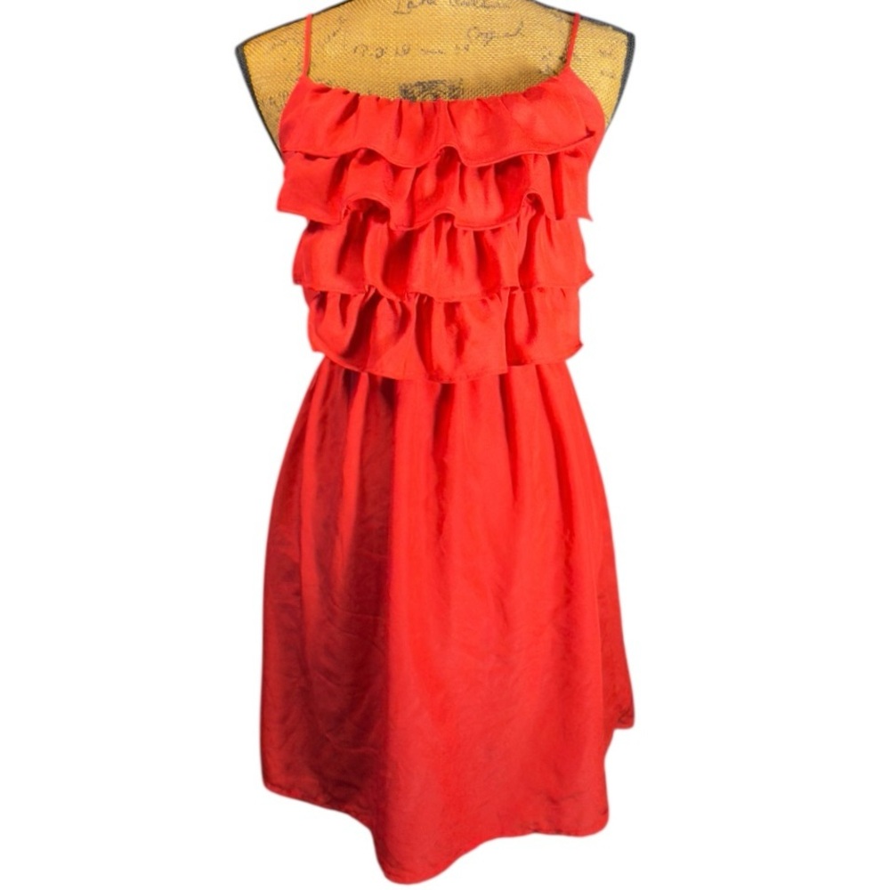 Forever 21 ruffled bodice dress w/spaghetti straps Women’s size large | ss4